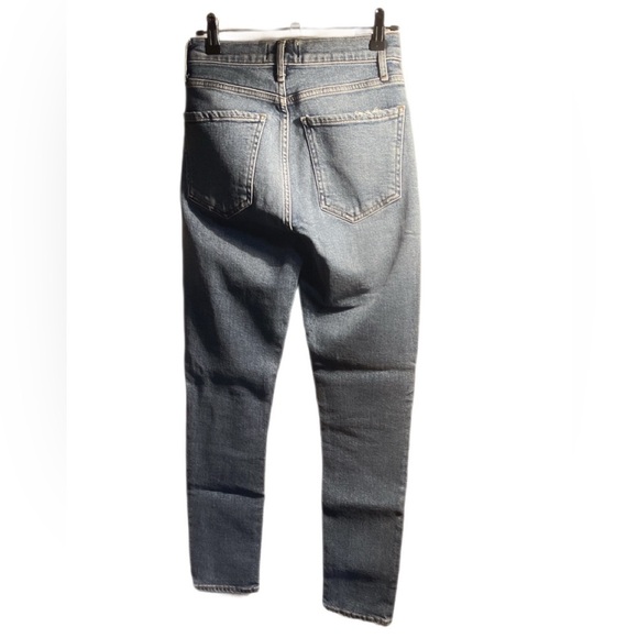 AGOLDE Nico High Rise Slim Distressed 5 pckt Cropped Mid-Rise Skinny Leg Jean 23 - Picture 3 of 6